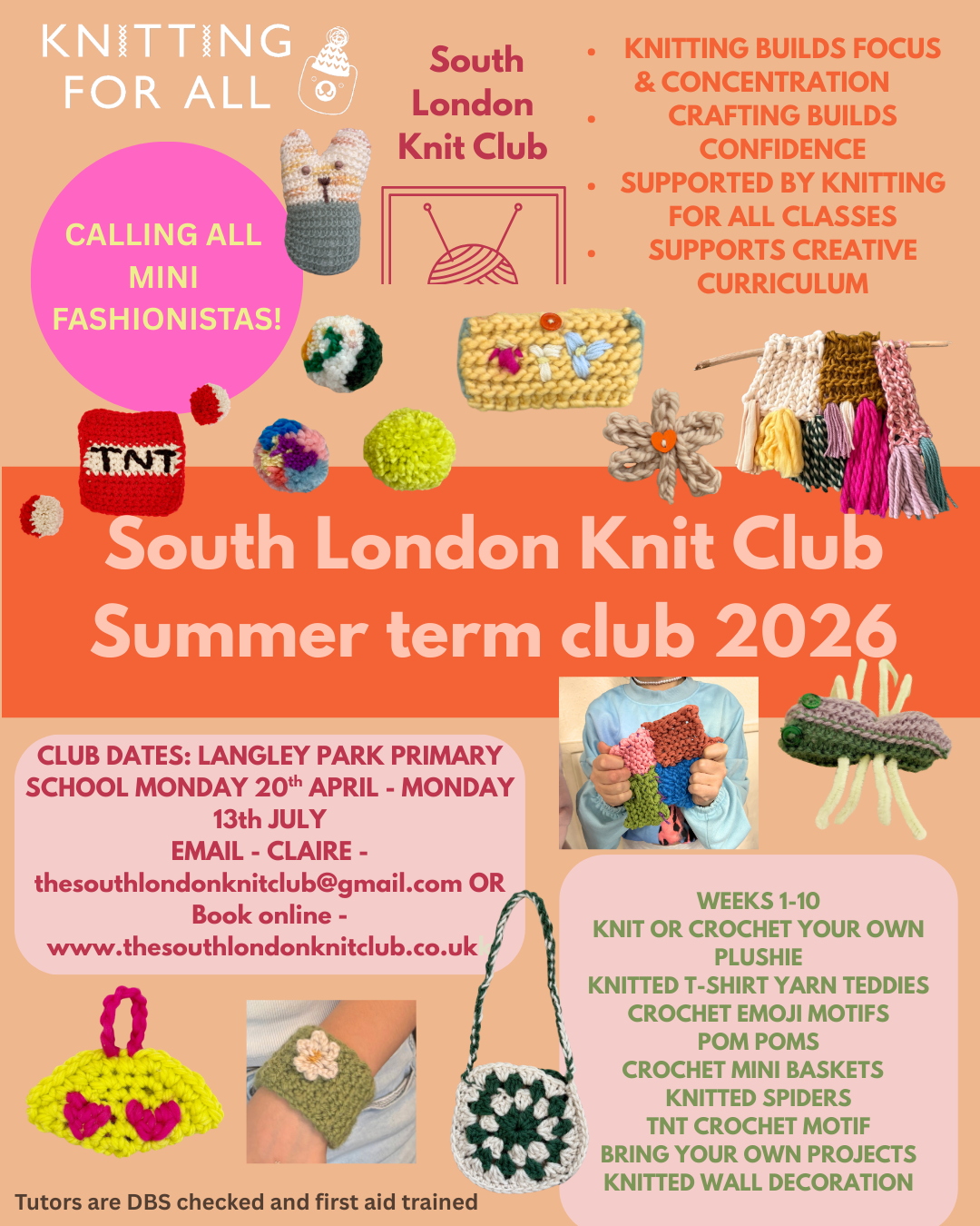 Summer Term Knit Club - Langley Primary school Monday 20th April - Monday 13th July 3:30-4:30pm
